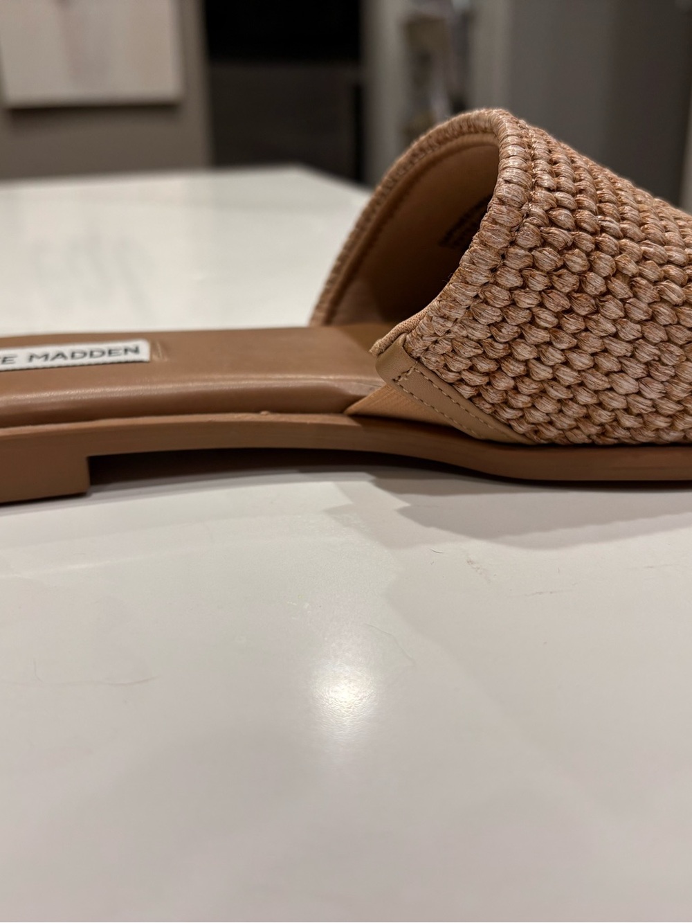 Steve Madden Women’s Tan Woven Flat Slide Sandals. Size 8.5 NWOT - Picture 5 of 7
